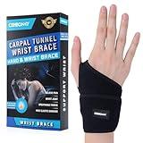 CERBONNY Carpal Tunnel Wrist Brace,1Pack Wrist Support Brace Adjustable Wrist Strap Reversible Wrist Brace for Sports Protecting/Tendonitis Pain Relief/Carpal Tunnel/Arthritis-right