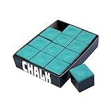 Freetime Fun Premium Pool Cue Stick Chalk, 12-Pack Green Billiards Chalk Cubes