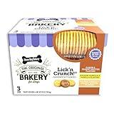 Three Dog Bakery Lick'n Crunch Sandwich Cookies Premium Dog Treats with No Artificial Flavors, Carob/Peanut Butter, Golden/Vanilla, 39 Ounces (Pack of 1)