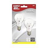 Satco S2744 120V Intermediate Base 40-Watt A15 Light Bulb, Clear , White