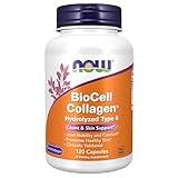 NOW Foods Supplements, BioCell Collagen® Hydrolyzed Type II, Clinically Validated, 120 Veg Capsules