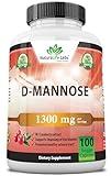 NaturaLife Labs A Higher Standard D-Mannose 1,300 mg with Cranberry Extract Fast-Acting, Flush Impurities, Urinary Tract Health- 100 Veggie Capsules