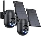 Security Cameras Wireless Outdoor: Solar Camera Wireless Outdoor with Battery & Home Security Cameras Outside Surveillance Cameras Color Night Vision Weatherproof Motion Detection