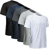 MCPORO Workout Shirts for Men Short Sleeve Quick Dry Athletic Gym Active T Shirt Moisture Wicking