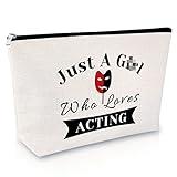 Theatre Life Makeup Bag Funny Birthday Gift for Actor Friendship Gift for Women Cosmetic Bag Thespian Inspirational Gift Retirement Gift for Drama Teacher Travel Pouch Christmas Thanksgiving Gift