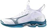 Mizuno Unisex Wave Lightning Neo 2 Volleyball Shoe, White-Moroccan Blue, 9.5 US Men