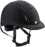 Ovation Deluxe Schooler Helmet Small/Medium Black (Hat Size: 6 1/2-7, Inches: 20 1/2-22) - Equestrian Helmet, Riding Helmet, Helmet, Horseback Riding Helmet, for Women, Men, Kids.