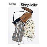 Simplicity Cross-Body Bag Sewing Pattern Kit, Code S9508, Two Sizes, Multicolor