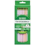 Ticonderoga® Pastel Pencils, #2 Soft, Assorted Colors, Pack of 10 Pencils