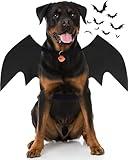 Dog Halloween Costumes, Dog Bat Wings Pumpkin Bell Pet Halloween Cosplay Party Dress Up (X-Large)