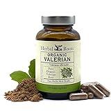 Herbal Roots Pure Organic Valerian Root Capsules - Non-Habit Forming with no Melatonin, Non-GMO - 60 Count Vegan Capsules, Herbal Supplement