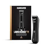 MANSCAPED® Electric Groin Hair Trimmer, The Lawn Mower® 3.0, Replaceable Ceramic Blade Heads, Waterproof Wet/Dry Clippers, Standing Recharge Dock, Ultimate Male Body Hair Razor