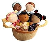 Snuggle Stuffs Basket of Buddies 8" Plush Diversity Dolls | Toddler Dolls | Preschool Dolls | Multicultural Dolls | Set of 5