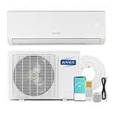 ROVSUN 9000BTU Wifi Enabled Mini Split Air Conditioner & Heater, 19 SEER 115V Energy Saving Inverter Ductless Wall AC Unit with Pre-Charged Condenser, Heat Pump & Installation Kit