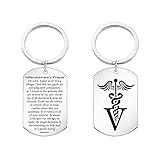 NC Veterinarians Prayer Keychain Veterinarian Gift Vet Tech Keychain Vet Gift Veterinarian Keychain Vet Tech Jewelry (Veterinarians Prayer KS)