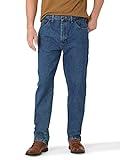 Rustler mens Classic Relaxed Fit Jeans, Dark Stonewash, 36W x 30L US