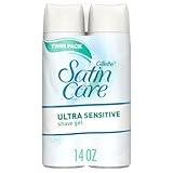 Gillette Satin Care Ultra Sensitive Shave Gel for Women, Pack of 2, 7oz Each, Frangrance Free