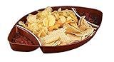 Plastic Football Serving Dishes for Parties - Snack Tray Includes 2 dip Sections - Sports Party Supplies