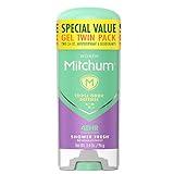 Mitchum Women's Deodorant, Antiperspirant Stick, Triple Odor Defense Gel, 48 Hr Protection, Shower Fresh, 3.4 Oz (Pack of 2)