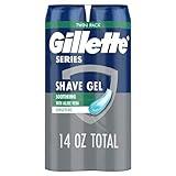 Gillette Series 3X Action Shave Gel, Sensitive Twin Pack, 7 Oz (Pack of 2)