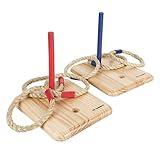 Triumph Sports Triumph Premium Wooden Quoit Set - Includes 2 Targets and 6 Sisal Rope Rings