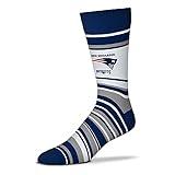 For Bare Feet NFL Adult Striped Dress Socks - Premium Quality - Machine Washable - Perfect for Game Day and Everyday Wear (New England Patriots - Navy, One Size)