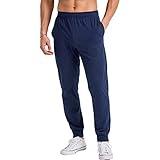 Hanes Originals Cotton Joggers, Jersey Sweatpants for Men with Pockets, 30" Inseam, Athletic Navy