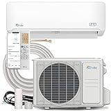 Senville LETO Series Mini Split Air Conditioner Heat Pump, 12000 BTU 110/120V, Inverter, Works with Alexa, SEER2 20.8, 1 Ton, White