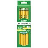 Ticonderoga Wood-Cased Pencils, Unsharpened, 2 HB Soft, Yellow, 24 Count