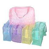 5 Pack Cosmetic Makeup Bag, Travel Cosmetic Bag, Toiletry Bag Transparent Luggage Pouch for Men Women, Waterproof Storage Toiletry Carry Pouch, with Zipper Handle, Travel Bathroom Organizer