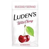 Luden's Sore Throat Drops, For Minor Sore Throat Relief, Wild Cherry, 30 Count