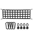 Easy-to-use Tailgate Net for Full Size Truck, 60'' x 18'' Heavy Duty Tailgate Cargo Netting with Excellent UV Protection, Fit for Trucks from Chevrolet, Ford, Toyota, GMC, Dodge RAM, Jeep (Black)