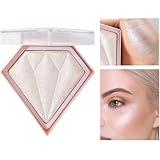 MEICOLY Baked Highlighter Powder Palette,Natural Face Highlighter Shimmer Powder,Long Lasting Glittery Highlighter Makeup Face Luminizer,01 Pearl White