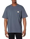 CarharttmensLoose Fit Heavyweight Short-Sleeve Pocket T-ShirtBluestoneLarge