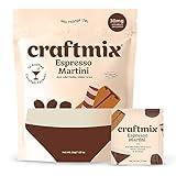 Craftmix Espresso Martini Mix, Makes 12 Drinks, Skinny Cocktail & Mocktail Drink Mixers - Instant Coffee Packets - Real Coffee Martini Mix - Vegan Low-Carb, Low-Sugar, Non-GMO, Dairy Free, Gluten Free