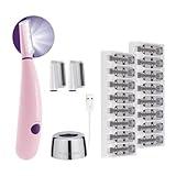 Michael Todd Beauty - Sonicsmooth Pro+ Dermaplaning System - with LED Light - 2 in 1 Women's Face Exoliation & Peach Fuzz Hair Remover - 16 Safety Tips & 2 Microdermabrasion Tips