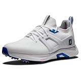 FootJoy Men's Hyperflex Golf Shoe, White/Blue, 10.5