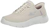 Skechers Women's Go Walk Flex Hands Free Slip-Ins-Grand Entry Sneaker, Off White, 8