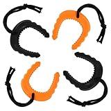 4pcs Door Jam for Law Enforcement, First Responder Door Stopper Emergency Police Door Jam Security Medical Services Door Stop Alarm Wedge Firefighter Gear Accessories Equipment (Orange, Black)