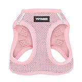 Voyager Step-in Air Dog Harness - All Weather Mesh, Reflective, No Pull Harness for Small, Medium Dogs, Cats - Secure with Hook & Loop Fastener, Buckle, Double D-Rings - Pink, S