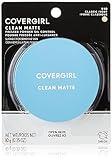 COVERGIRL Clean Matte Pressed Powder, Oil Control Powder, 1 container, .35 Fl Oz, Face Powder, Oil Free Loose Powder, Matte Finish, Lightweight, Shine Free Formula, Leaves Skin Smooth and Clean