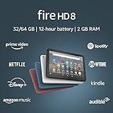 Fire HD 8 tablet, 8" HD display, 32 GB, (2020 release), designed for portable entertainment, Plum