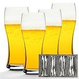 DORELINA Beer Glasses Set of 4, 17 OZ Pint Glasses Pilsner Glasses for Father, Beer Mug Gifts for Men