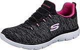 Skechers Women's Summits-Quick Getaway Sneaker, Black/Pink, 9 M US