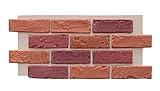 GenStone Faux Brick Sample 12" x 12" in Multi Color Brick for Do It Yourself Friendly Home Improvement Projects