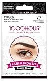 1000 Hour Professional Formula Lash & Brow Kit - Defined Brows w/a Long-Lasting Formula with Eyebrow Mascara - Brow Gel for Stunning Brows that Last Up To 6 Weeks with 12 Applications - Brown Black