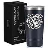 Work From Home Gifts For Women/Men, Vacuum Insulated Tumbler 20oz With Lid and Straw, Unique Gifts For Remote Workers - Work From Home Employee Of The Month