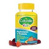 Culturelle Kids Probiotic Gummies for Ages 2+ - Peach-Orange & Mixed Berry Flavors - Digestive & Immune Support with Lutein for Eye Health, 60 Count