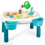 deAO Sand Water Table for Kids, 2 in 1 Sand Table and Water Play Table Beach Toys for Kids Boys Girls,Outdoor Activity Sensory Play Table