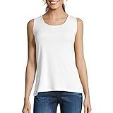 Hanes Womens Cotton Tank Shirt, White- 1 Pack, X-Large US